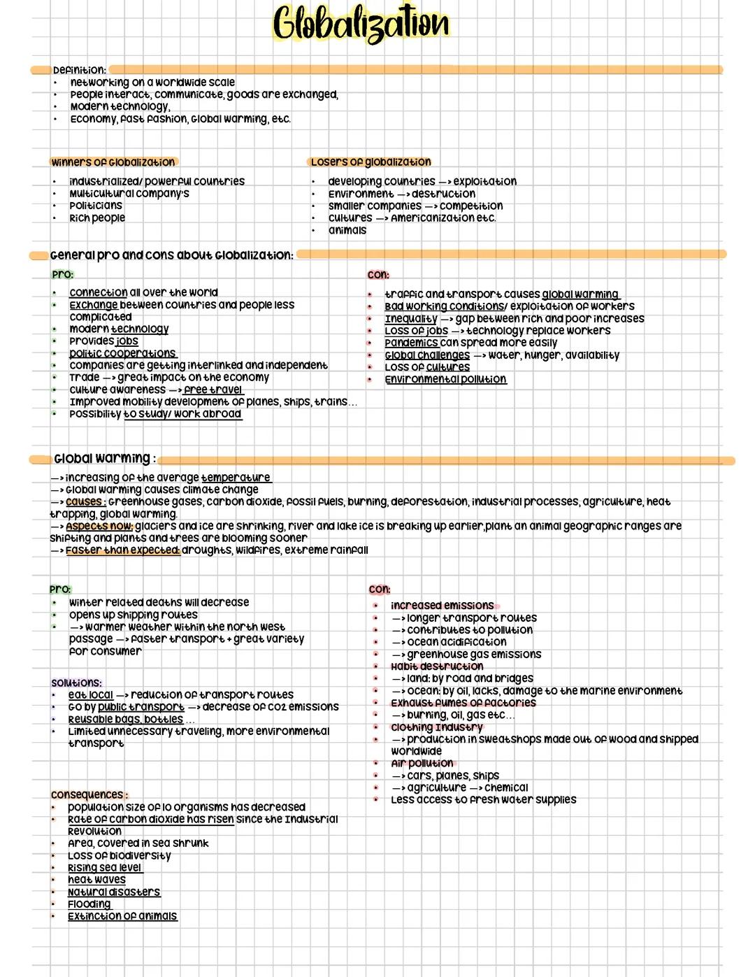 Globalization englisch GK
