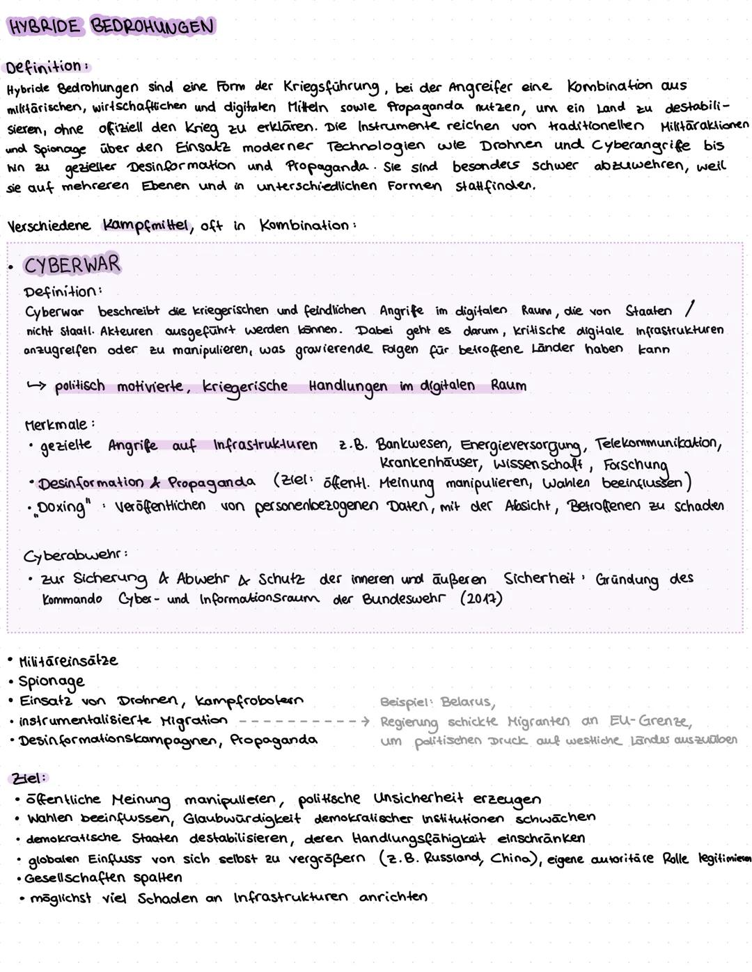 SICHERHEITSBEGRIFF
- umfassende Sicherheitsbegriff geht über Konzentration auf militärische verteidigung hinaus
- andere Dimensionen werden