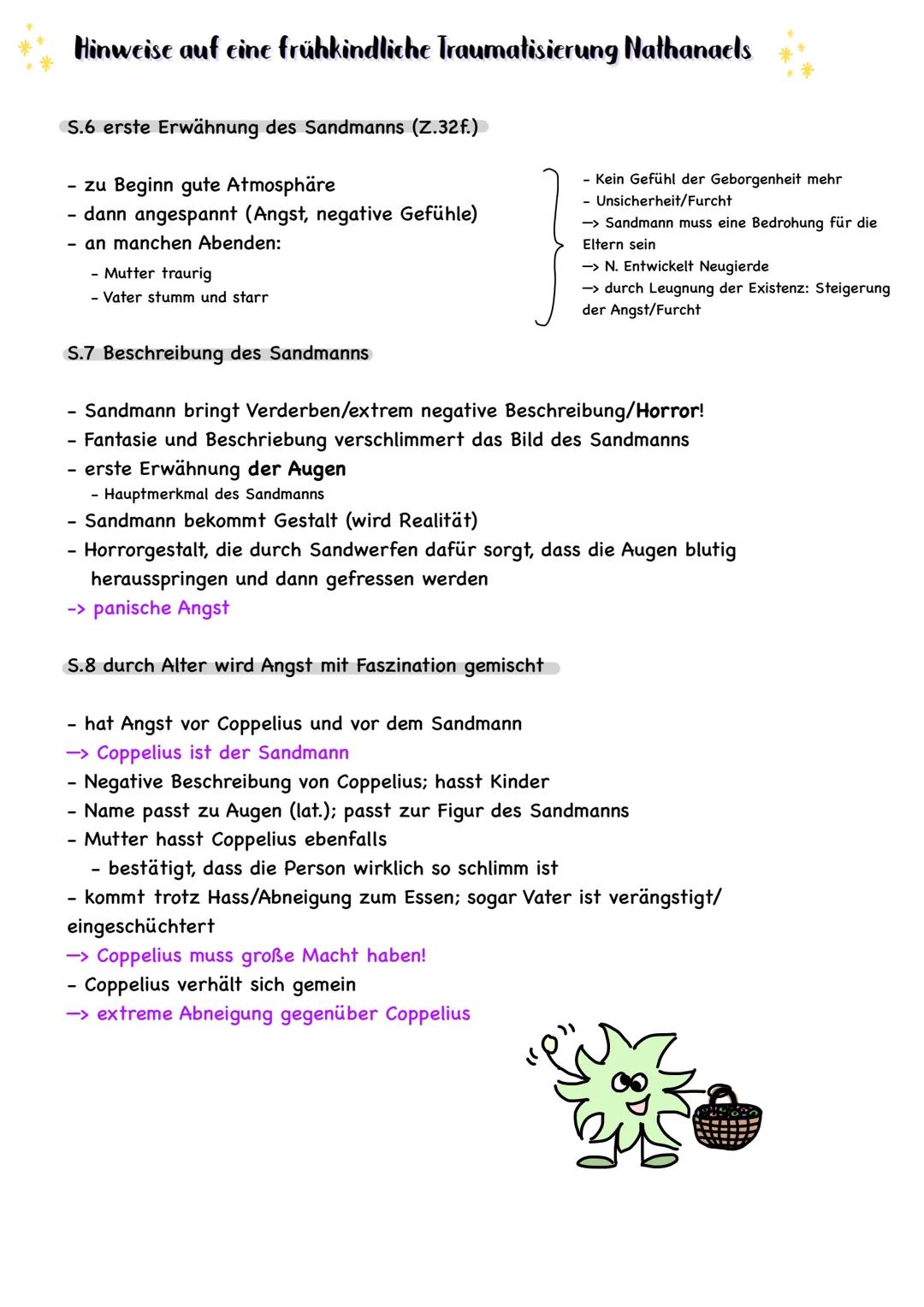 # Der Sandmann
Allgemeines:
Autor: E.T.A. Hoffmann (Ernst Theodor Amadeus Hoffmann)
Erscheinungsjahr: 1816
Textsorte: Erzählung => Novelle