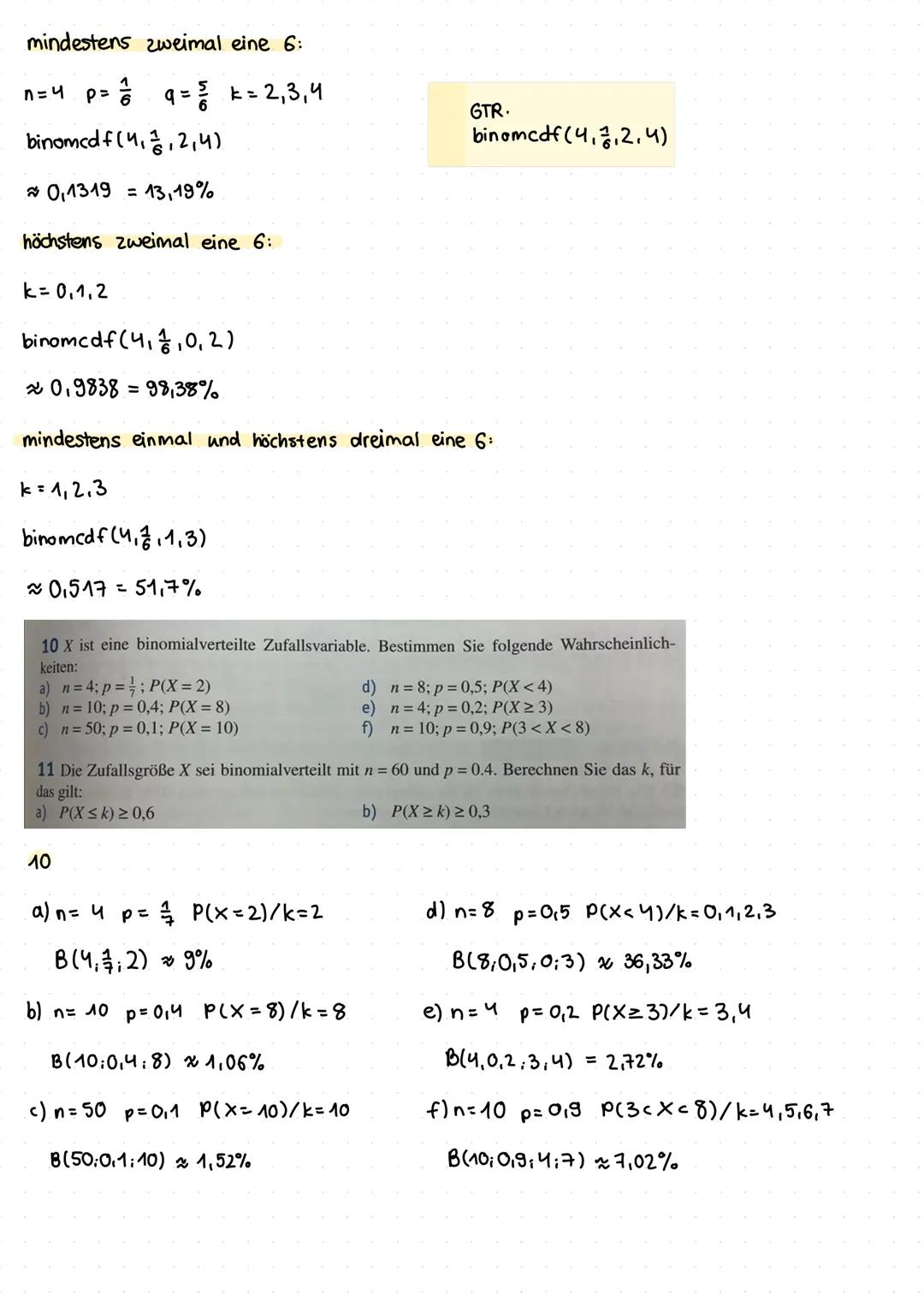 # Bernoulli-Experimente
Di 05.112024
Zufallsexperimente, bei denen nur zwei mögliche Ergebnisse (Erfolg und Misserfolg)
mit den Wahrschein