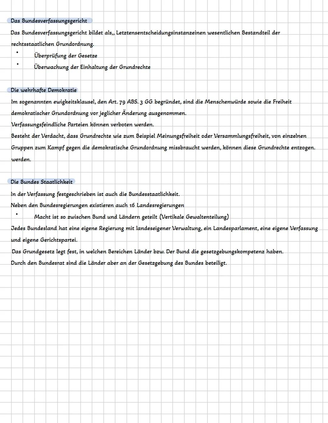 Gemeinschaftskunde
Grundrechte
= besonders wichtige Gesetze, die im Grundgesetz GG in Art. 1-19 verankert sind und unter das den unmittelbar