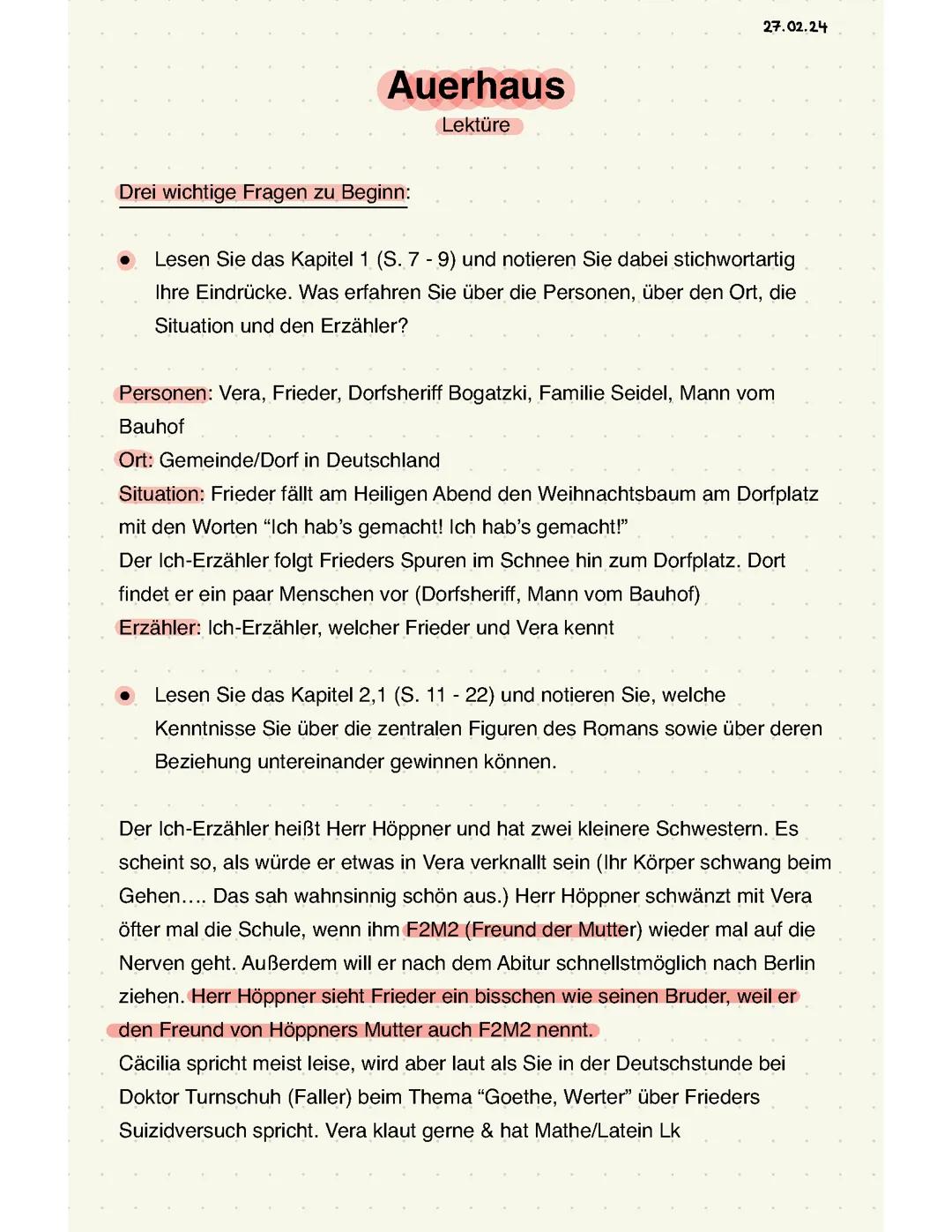 Buch Auerhaus von Bob Bjerg| Übersicht & Zusammenfassung