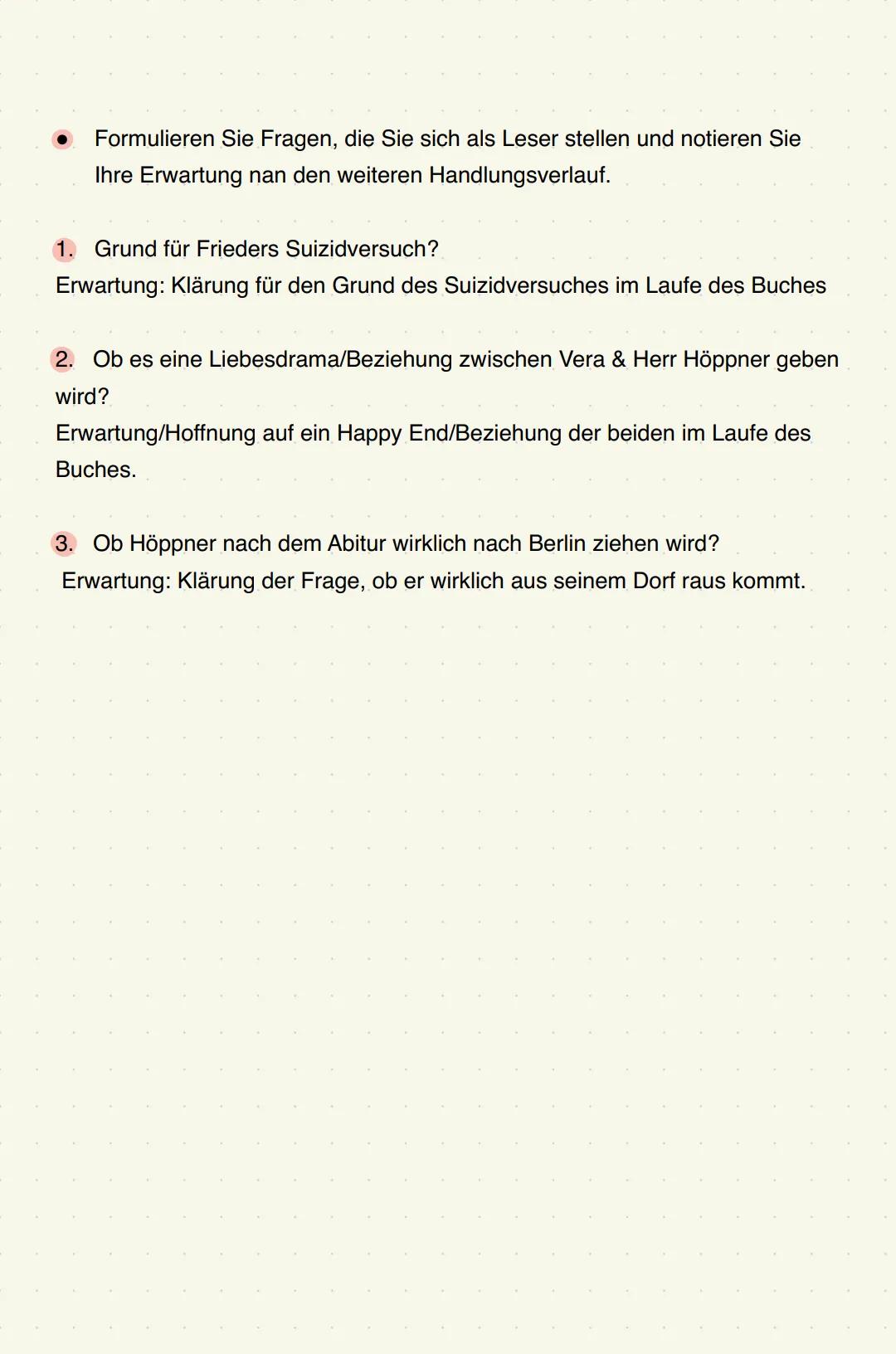 Auerhaus
Lektüre
27.02.24
Drei wichtige Fragen zu Beginn:
Lesen Sie das Kapitel 1 (S. 7 - 9) und notieren Sie dabei stichwortartig
Ihre Eind