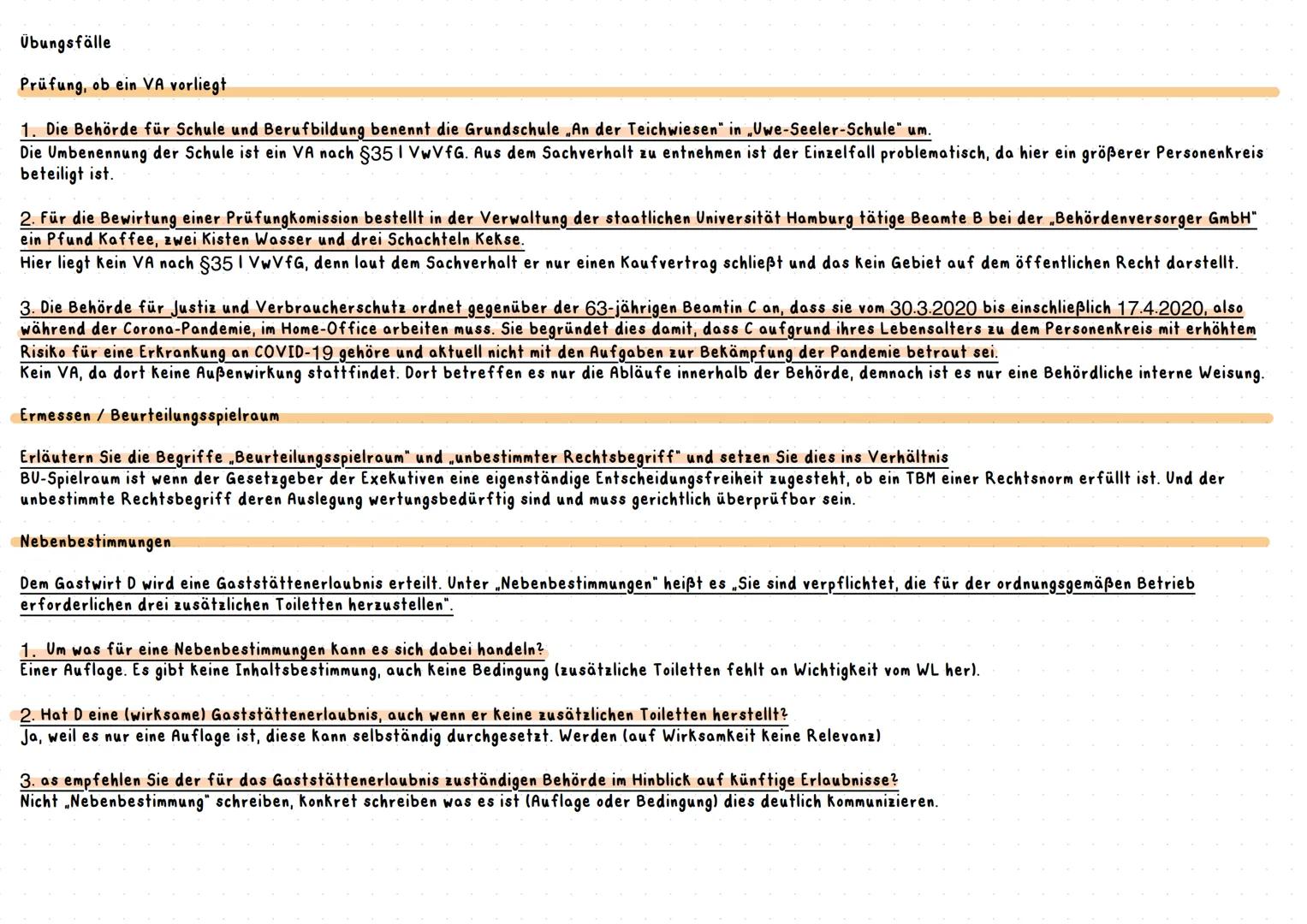 Verwaltungsrecht
Grundbegriffe des Allg. Verwaltungsrechts
* Begriff der Verwaltung
Verwaltung ist die Staatstätigkeit die nicht Rechtsp