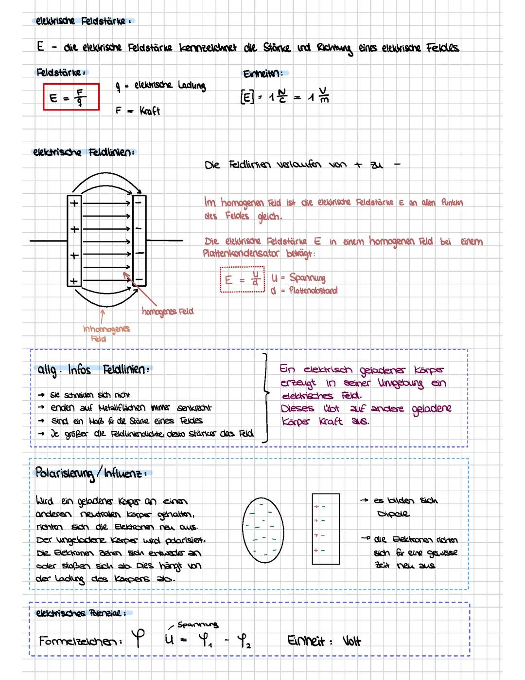 Physik Elektrizität und Kondensator