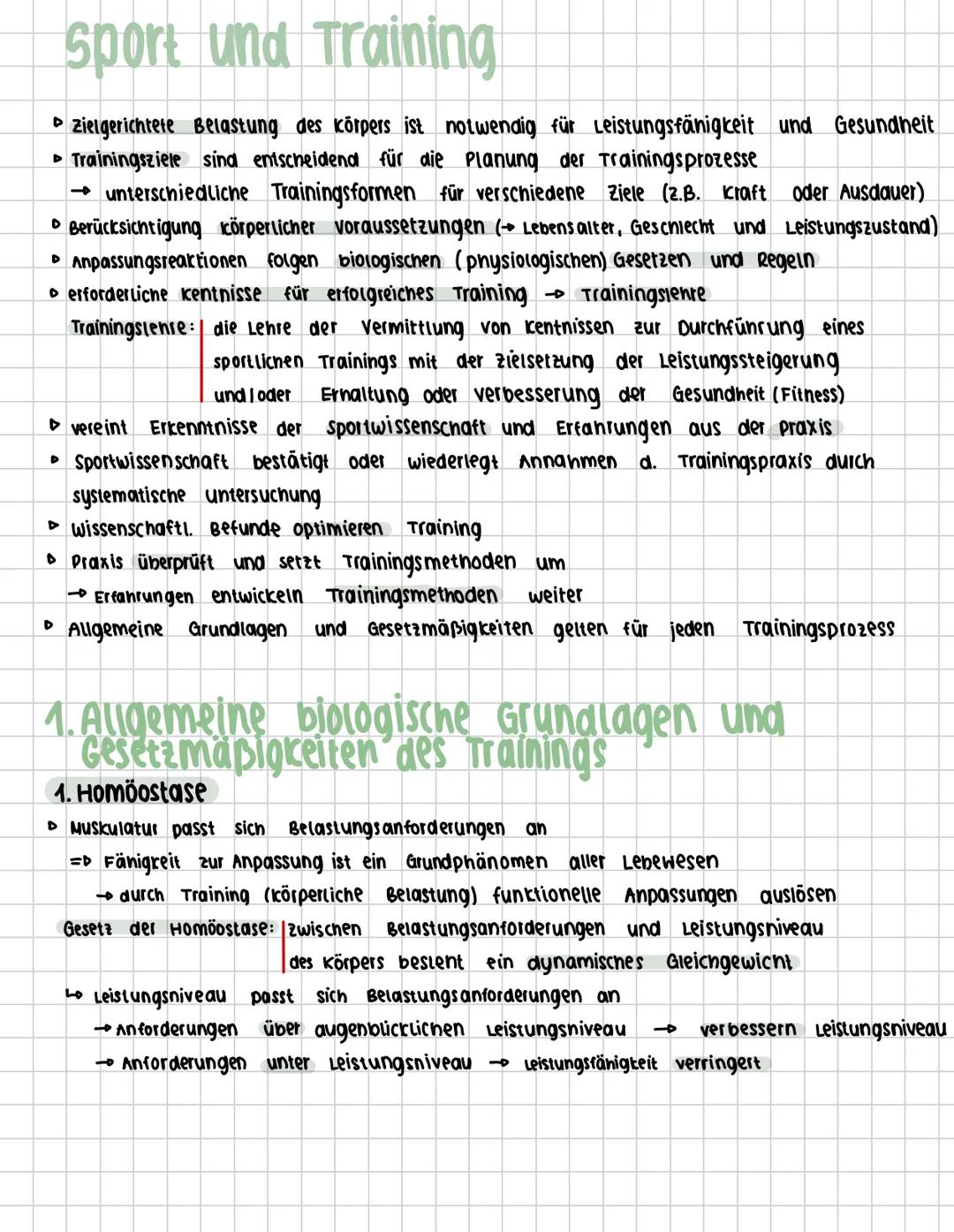 sport und Training
▷ zielgerichtete Belastung des Körpers ist notwendig für Leistungsfähigkeit und Gesundheit
Trainingsziele sind entscheide