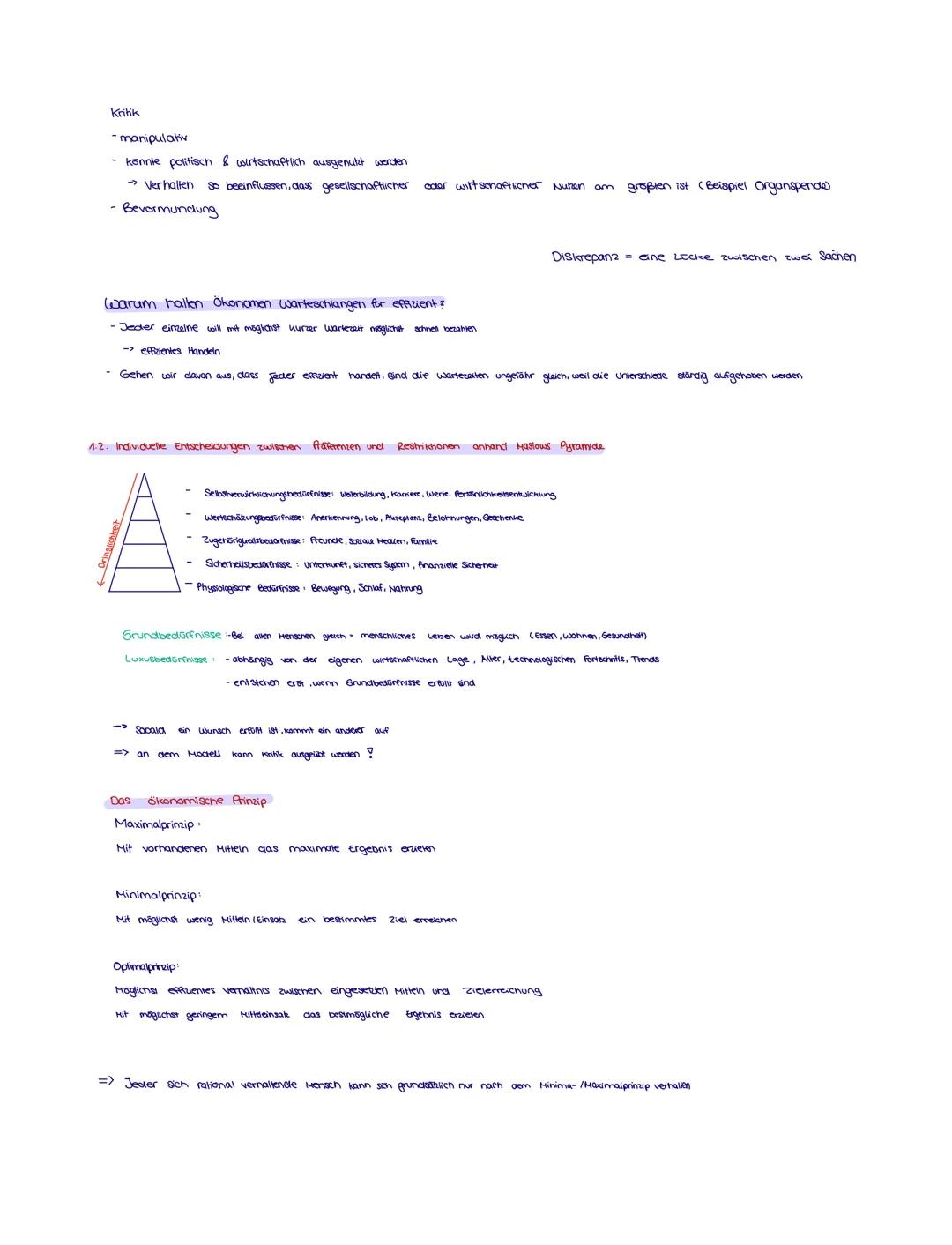Wirtschaft KAΛΙ
Das Drei-Dimensionen-Modell
* Wirtschaft wird aus drei Dimensionen betrachtet
1. Individuelle Dimension - Ich Perspekt