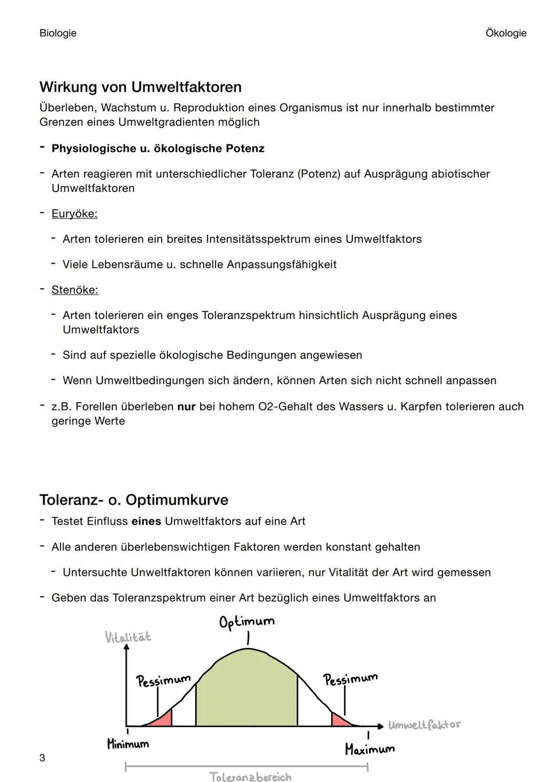 Biologie
Ökologie
Biologiebereich, der sich mit den Wechselbeziehung zwischen Organismen u. ihrer
unbelebten Umwelt befasst
- Hilft uns natü