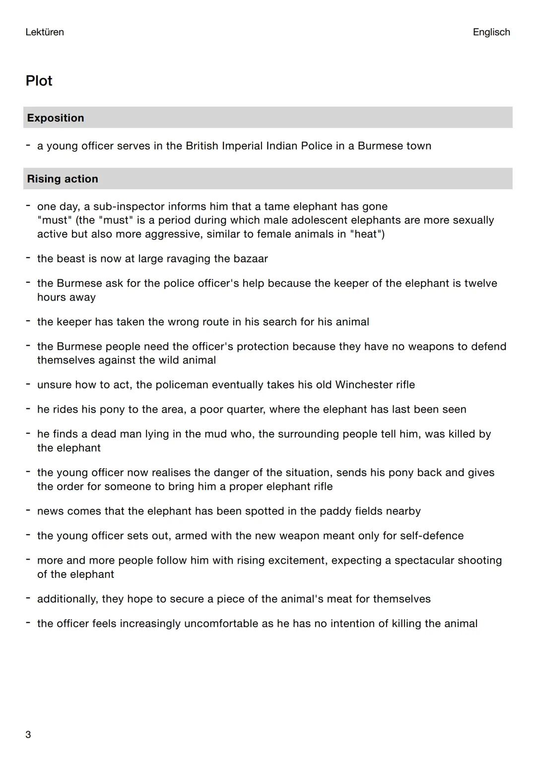 Lektüren
George Orwell
Shooting an Elephant
Englisch
Key facts about the short story
-
author:
George Orwell (real name Eric Blair, 1903-195