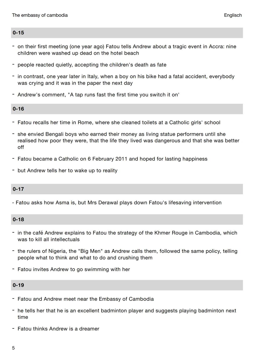 The embassy of cambodia
Lektüren
The Embassy of
Cambodia
Englisch
General information
setting: North London, district of Willesden
Issues de