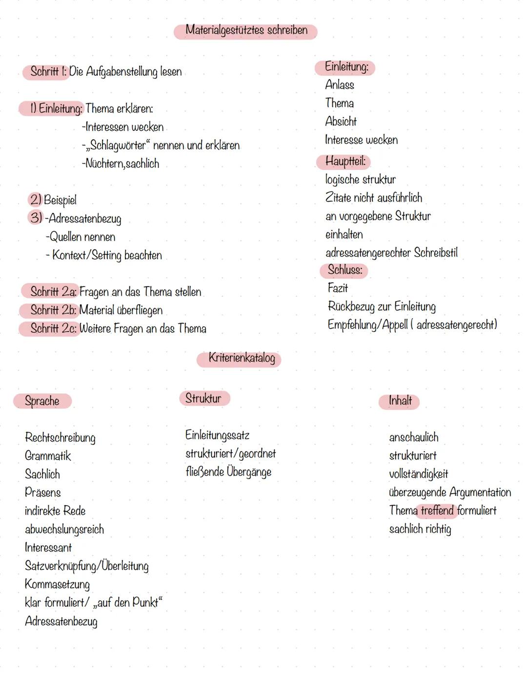 Schritt 1: Die Aufgabenstellung lesen
Materialgestütztes schreiben
1) Einleitung: Thema erklären:
Beispiel
-Interessen wecken
-Schlagwörter"