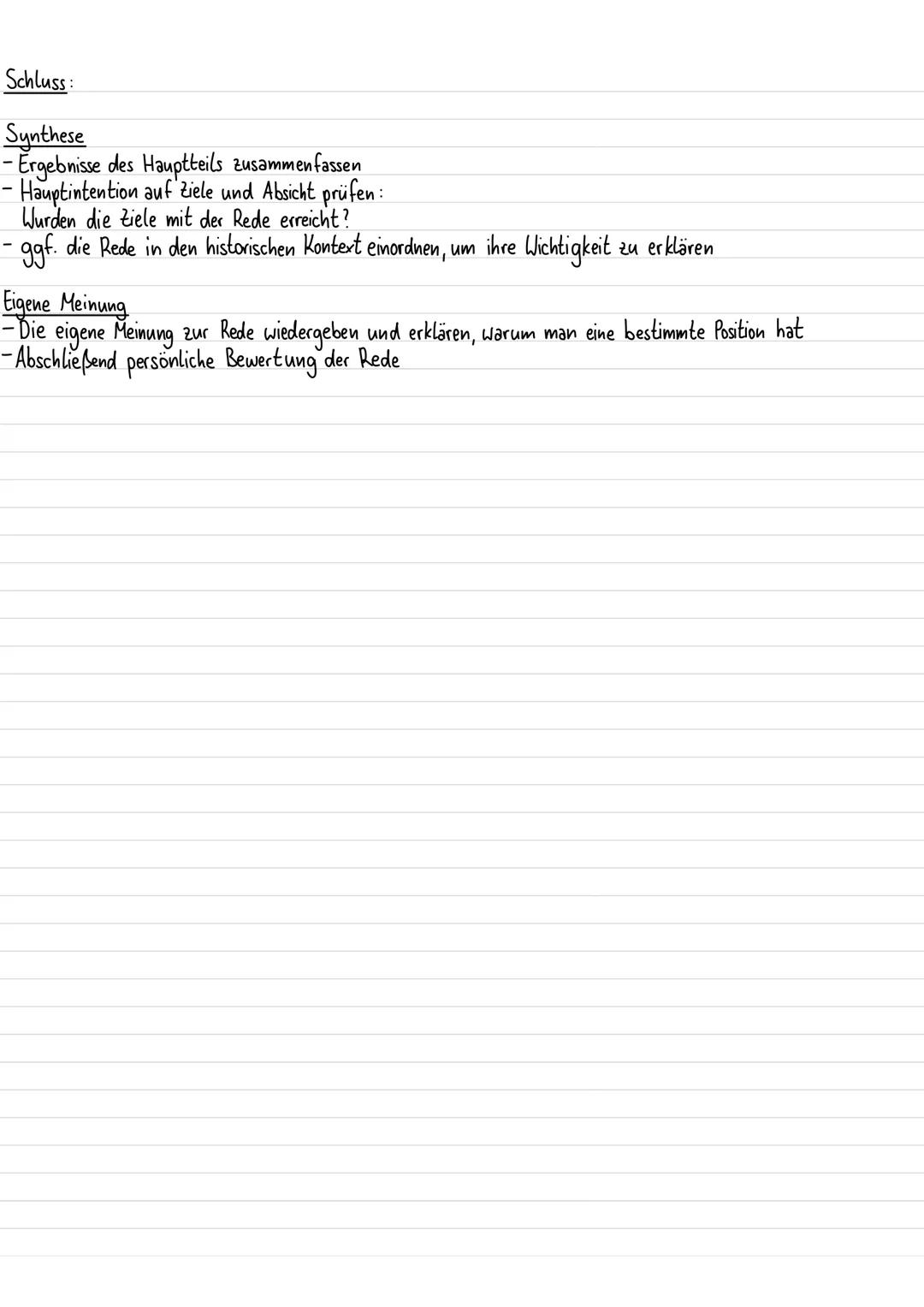 # Redeanalyse
Einleitung:- Wer ist der Redner?
-Wann wurde die Rede gehalten?
-Wo wurde die Rede gehalten?
-Wem wurde die Rede gehalten?
