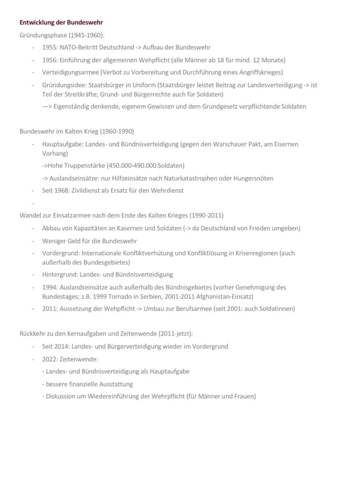 PUG Klausur 15.11
1. Frieden und Sicherheit als zentrale Motive deutscher Außenpolitik
1.1. Friedensbegriffe
Negativer Friedensbegriff: Abwe