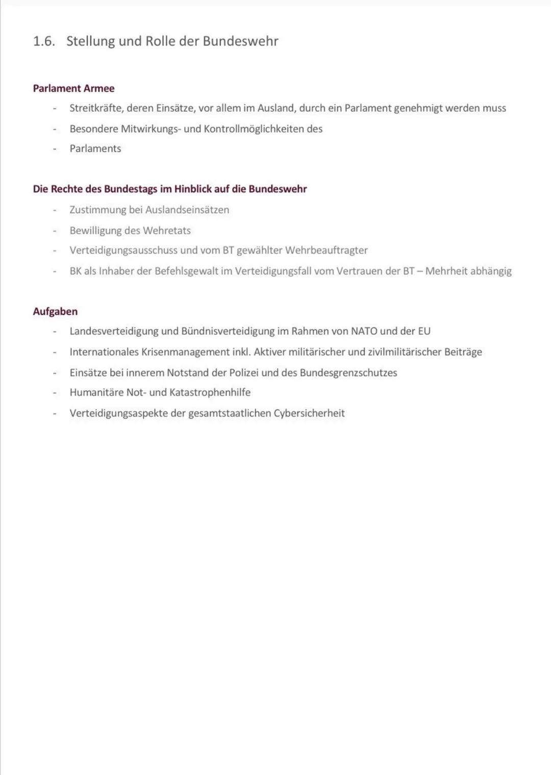 PUG Klausur 15.11
1. Frieden und Sicherheit als zentrale Motive deutscher Außenpolitik
1.1. Friedensbegriffe
Negativer Friedensbegriff: Abwe