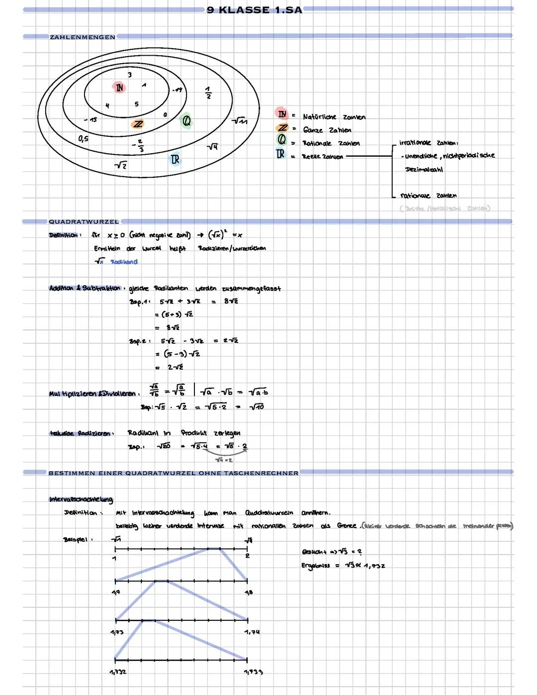 9 klasse Mathe 1.Teil
