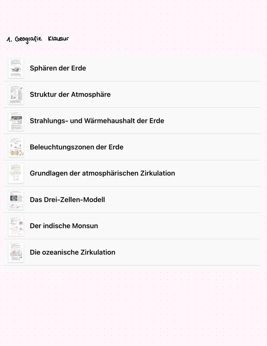 Aufbau der Erde & Atmosphäre, Atmosphärische & ozeanische Zirkulation
