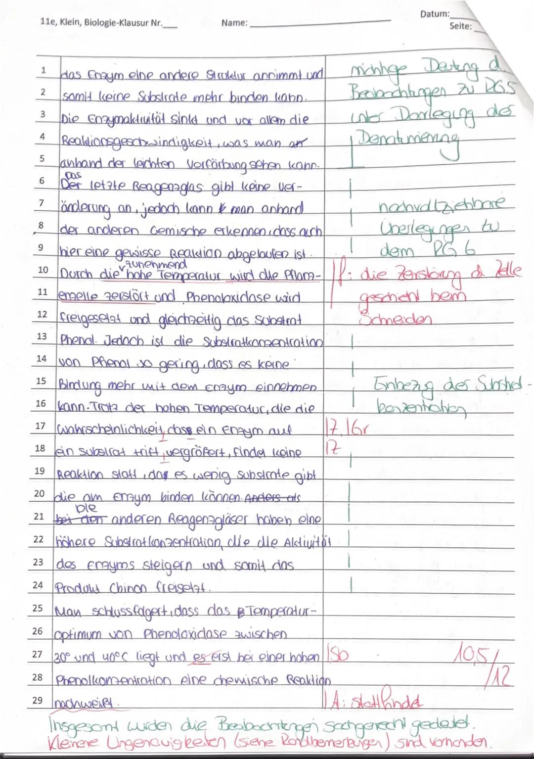 Biologie-Klausur Nr. 2
Schuljahr 2023/2024, 2. Halbjahr
Name:
11
14.05.2024
Lassen Sie einen mindestens 8 cm breiten Korrekturrand. Die