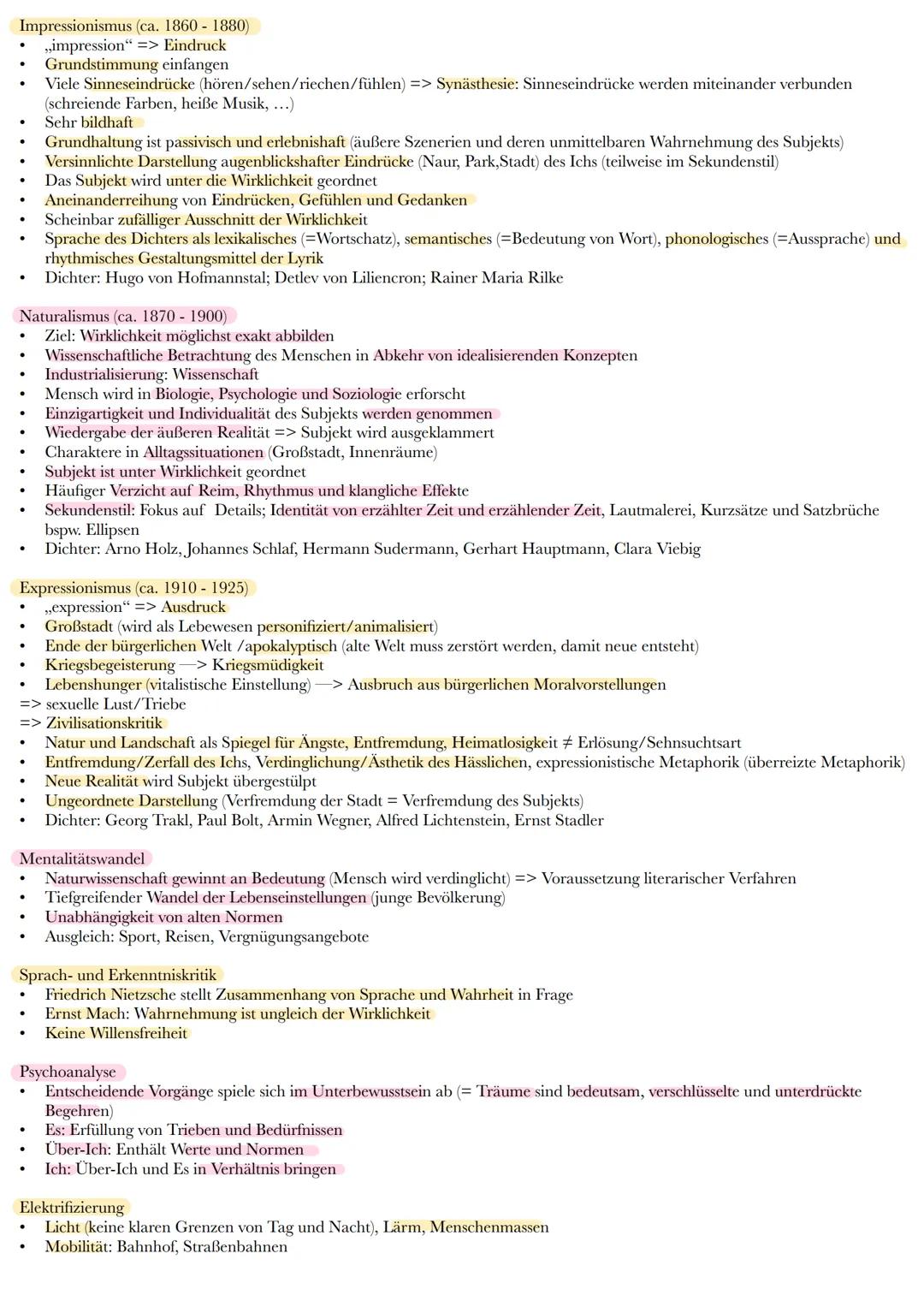 Gedichte im Expressionismus