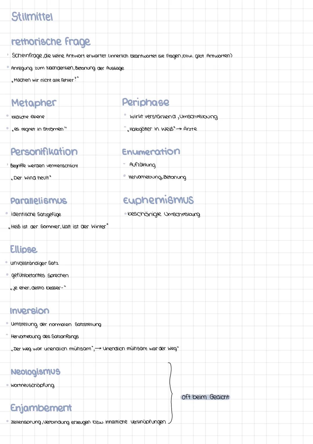 # Stilmittel
# Wiederholung
* Hervorhebung, Betonung
* Verwendung eines Wortes menrfoon (Satzstelle egal)
* „Der Baum ist grün, der B