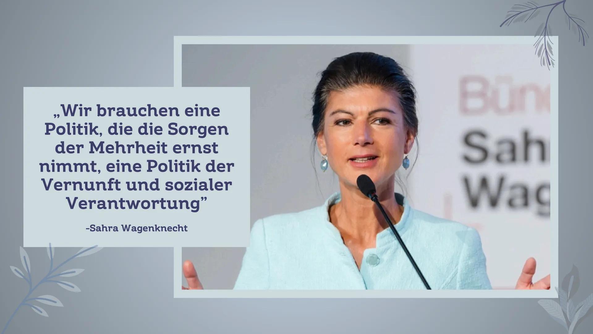 HIER
BAUT
WAGENKNECHT
LINKE
Beschreibt
bitte kurz die
Karikatur! "
Wir brauchen eine
Politik, die die Sorgen
der Mehrheit ernst
nimmt, eine