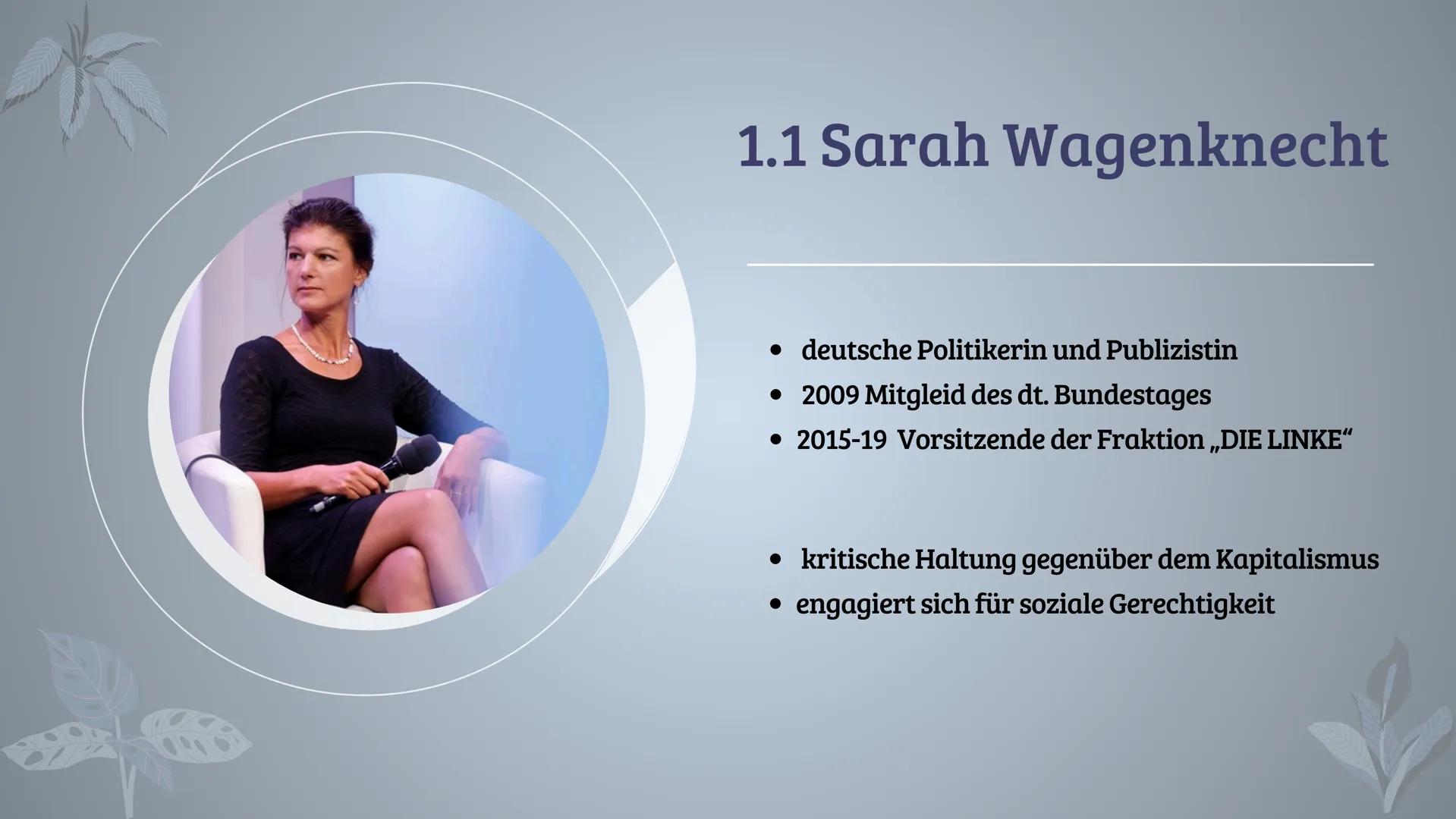 HIER
BAUT
WAGENKNECHT
LINKE
Beschreibt
bitte kurz die
Karikatur! "
Wir brauchen eine
Politik, die die Sorgen
der Mehrheit ernst
nimmt, eine