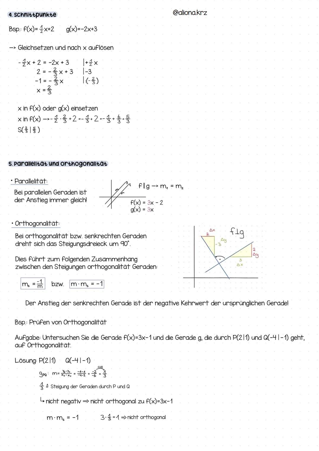 f(x)
= mx + b
Steigung
y-Achsenabschnitt
Lineare Funktionen @aliona.krz
m 0: steigende Gerade
m =0: waagerechte Gerade
m 0: fallende Gerade