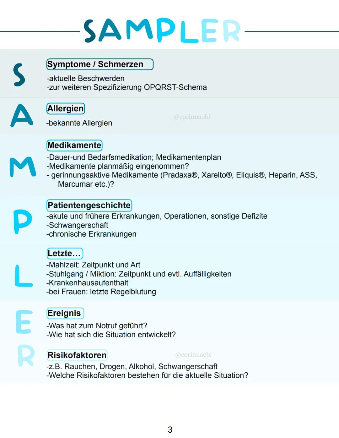 X ABCDE
critical bleeding (kritische Blutung)
@corinnaebl
-primär erkennbare kritische Blutung?
A airway (Atemweg)
-Atemweg frei?
B breathin