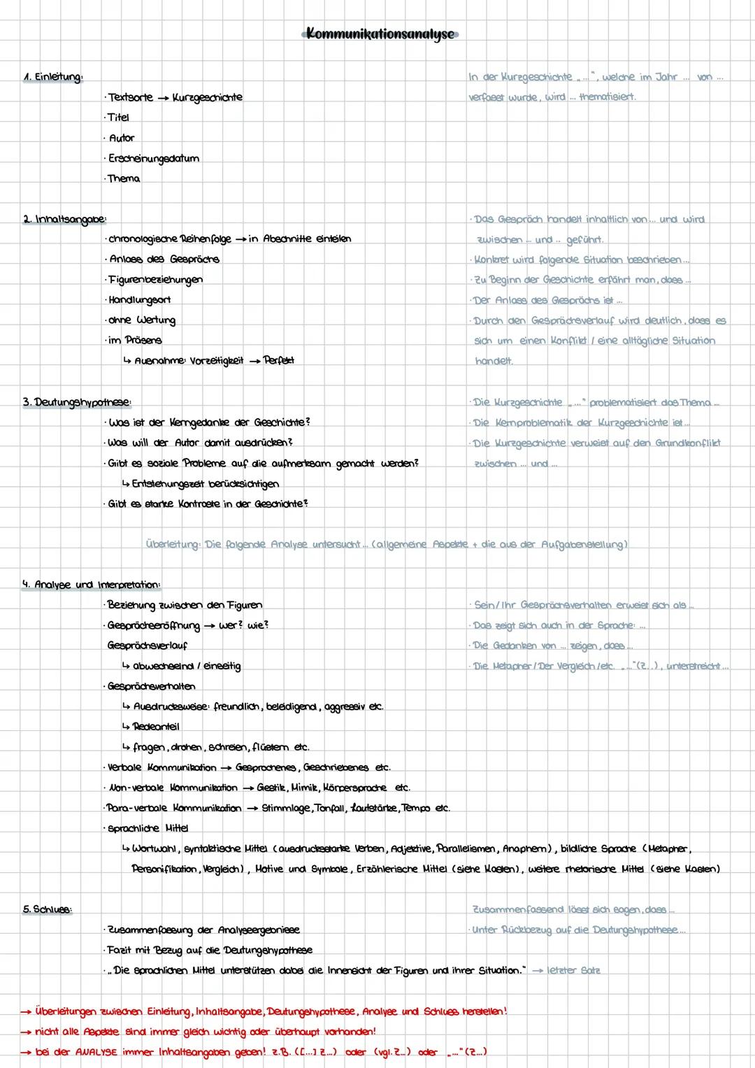 # Kommunikationsanalyse
1. Einleitung
* Textsorte Kurzgeschichte
* Titel
* Autor
* Erscheinungsdatum
* Thema
In der Kuregeschic