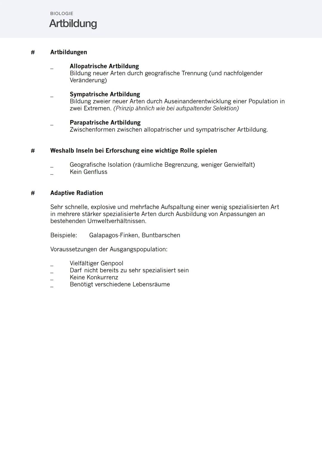 # Biologie
# Evolution
saliorel Zusammenfassungen
Semesterprüfung
Freitag, 17. Juni 2016
- Evolutionstheorien Lamarck/Darwin
- Evolution