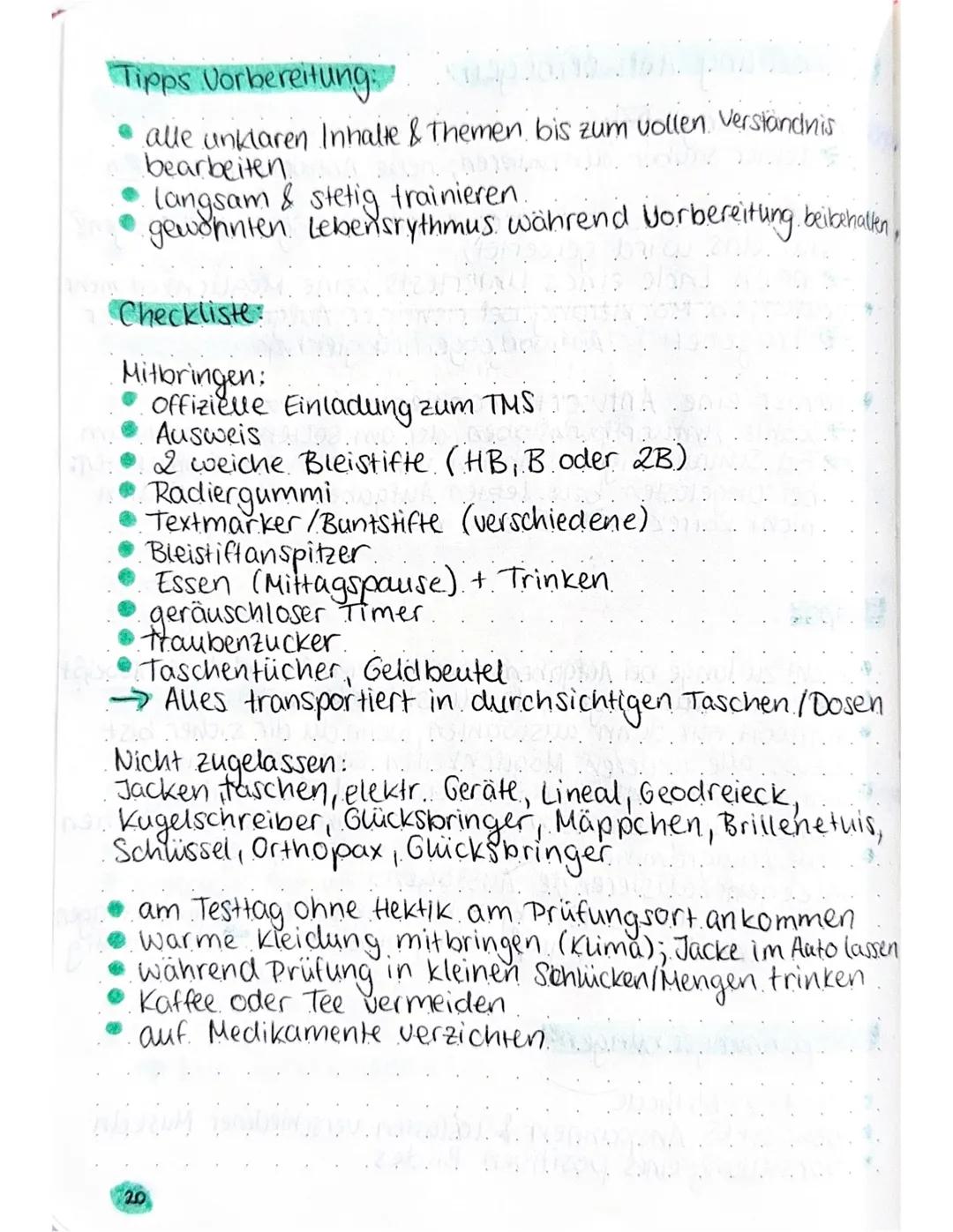 # ALLGEMEINES
TMS = psychologischer Leistungstest
* 1 richtig gelöste Aufgabe $\rightarrow$ 1 Punkt
* keine Minuspunkte
insgesammt 184