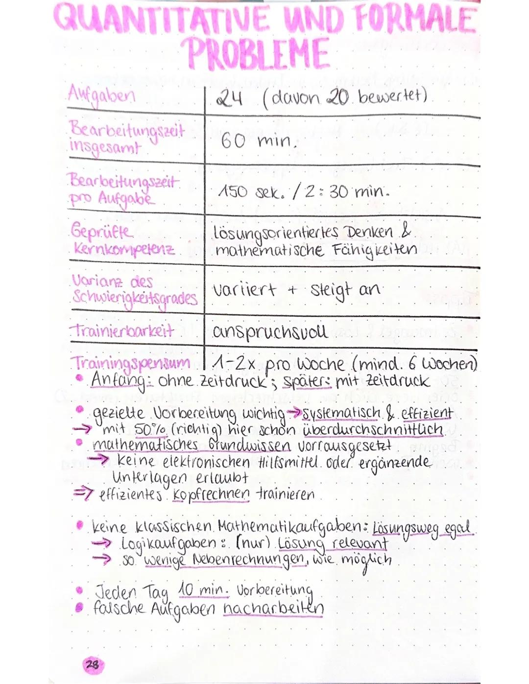 Quantitative und formale Probleme - TMS