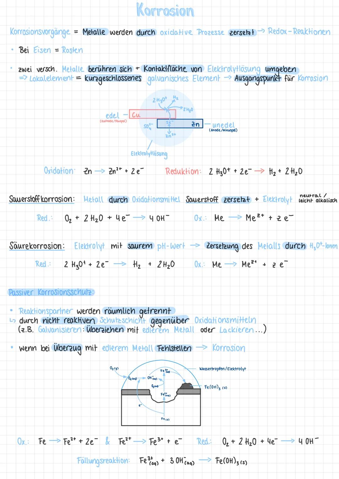 Redoxreaktionen
Reduktion: Aufnahme von e-
Oxidation: Abgabe von e-
Redoxreaktion: Elektronenübertragungsreaktion (Ox. + Red.)
(e--Akzeptor)