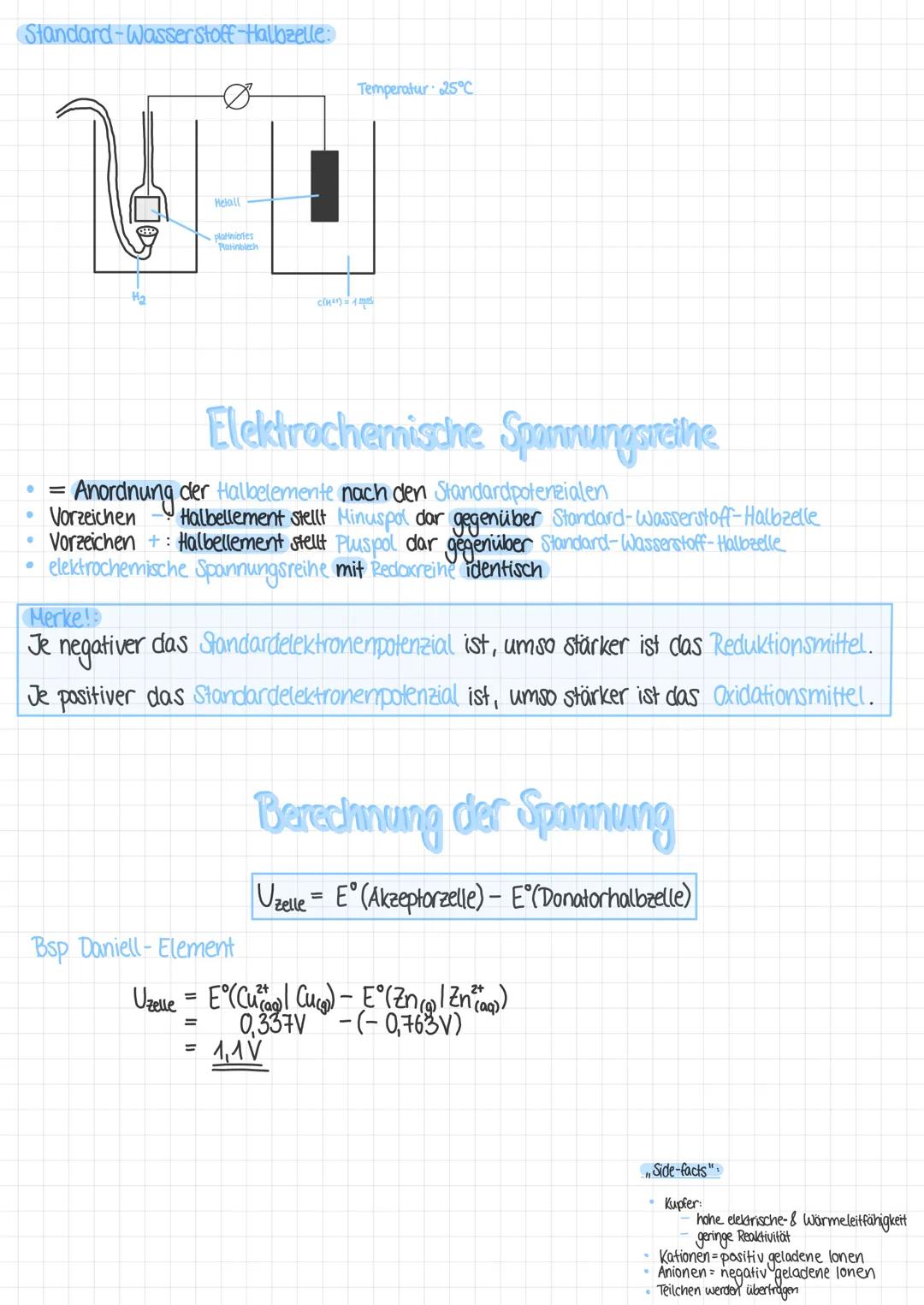 Redoxreaktionen
Reduktion: Aufnahme von e-
Oxidation: Abgabe von e-
Redoxreaktion: Elektronenübertragungsreaktion (Ox. + Red.)
(e--Akzeptor)