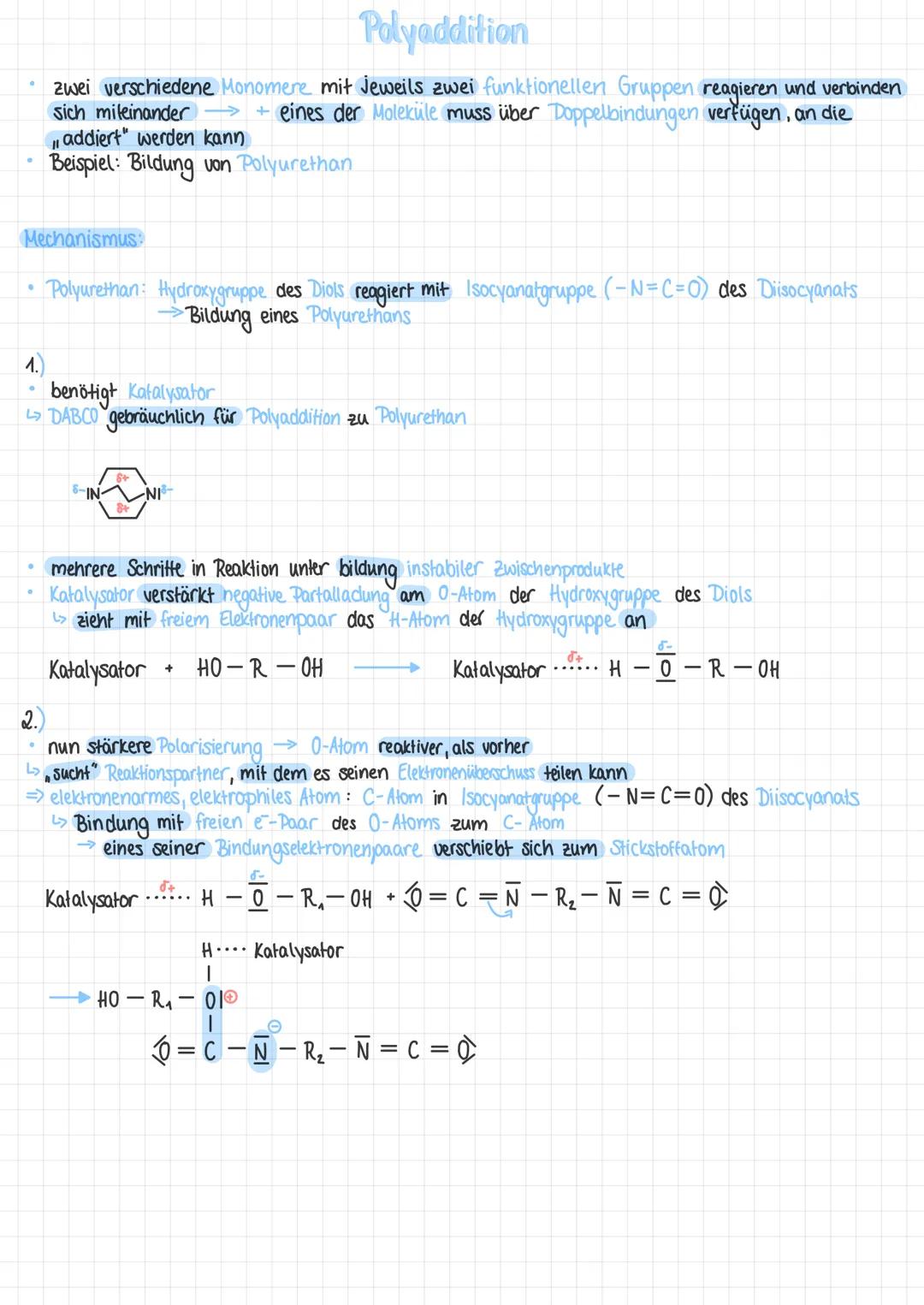 # Polymerisation
radikalische Polymerisation:
- Monomere verbinden sich zu Polymeren, ohne wesentlicher Veränderung ihrer Zusammensetzung