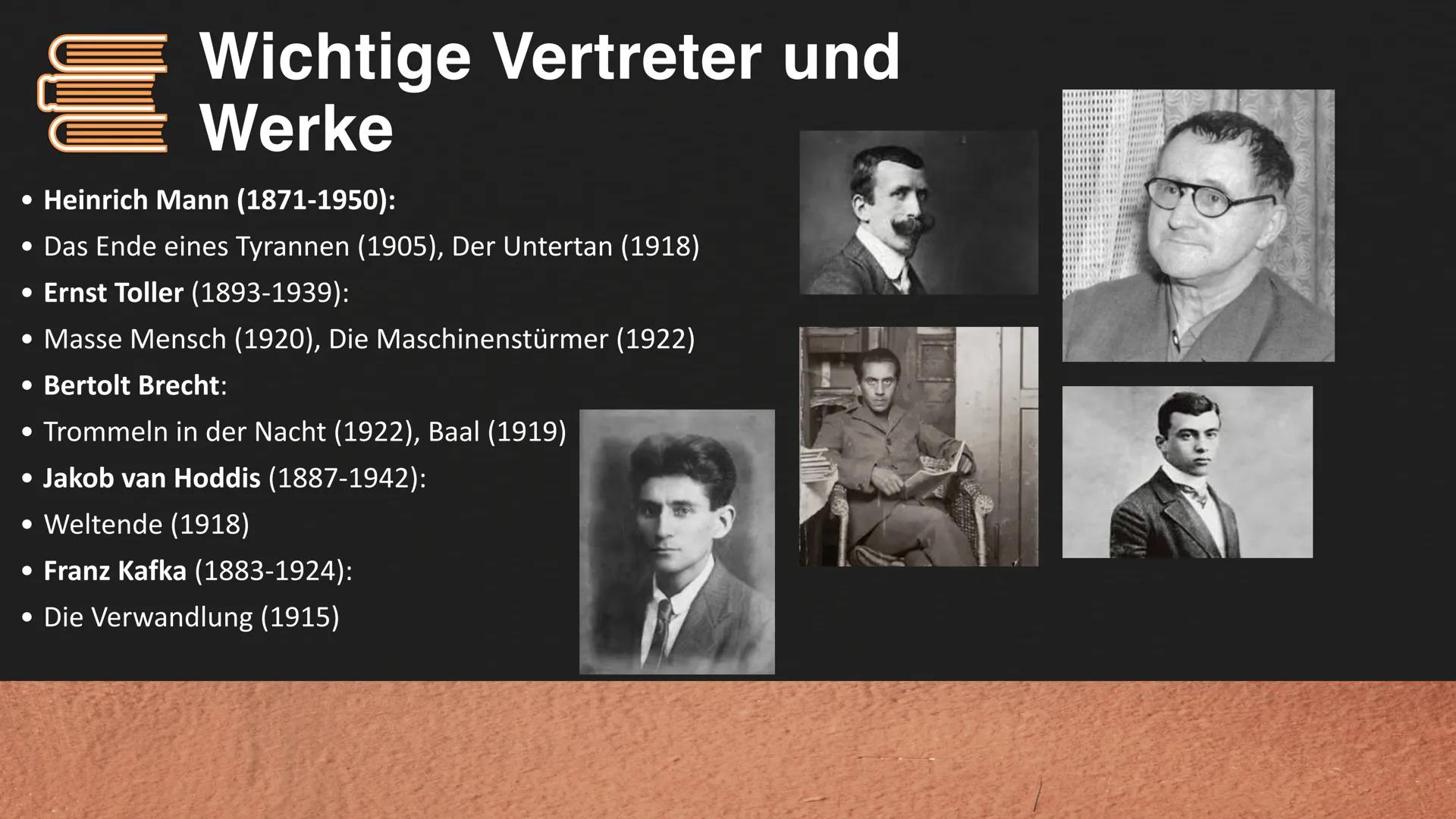 # Expressionis
mus Inhalts
angabe
01 Definition und Zeitraum
02 Historischer Hintergrund
03 Phasen des
Expressionismus
04 Motive und Themen
