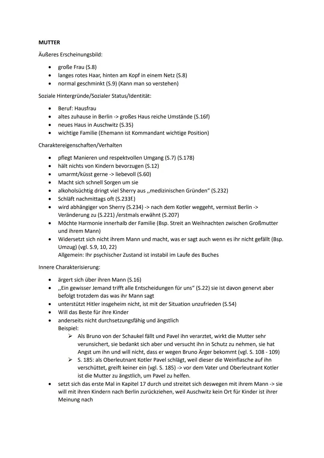 # CHARKATERISTIK ZU DEN CHARAKTEREN AUS DER JUNGE IM GESTREIFTEN PYJAMA
SCHMUEL
Äußeres Erscheinungsbild:
- neun Jahre alt (S.137)
- 15.