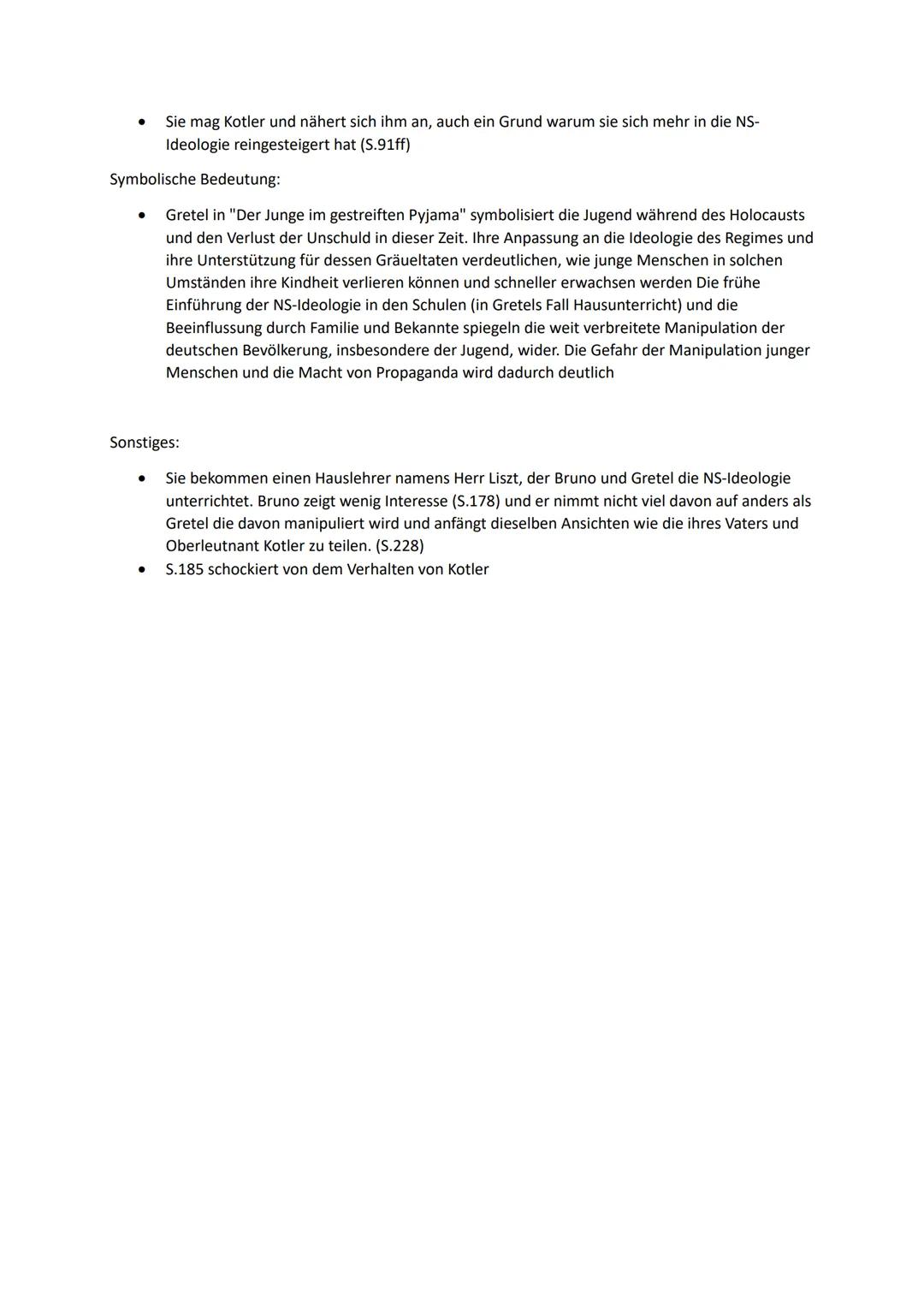 # CHARKATERISTIK ZU DEN CHARAKTEREN AUS DER JUNGE IM GESTREIFTEN PYJAMA
SCHMUEL
Äußeres Erscheinungsbild:
- neun Jahre alt (S.137)
- 15.