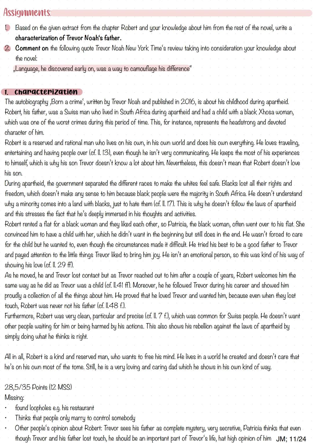 # Extract from the chapter Robert
1 "My father is a complete mystery. There are so many questions about his life that I still
2 cannot even