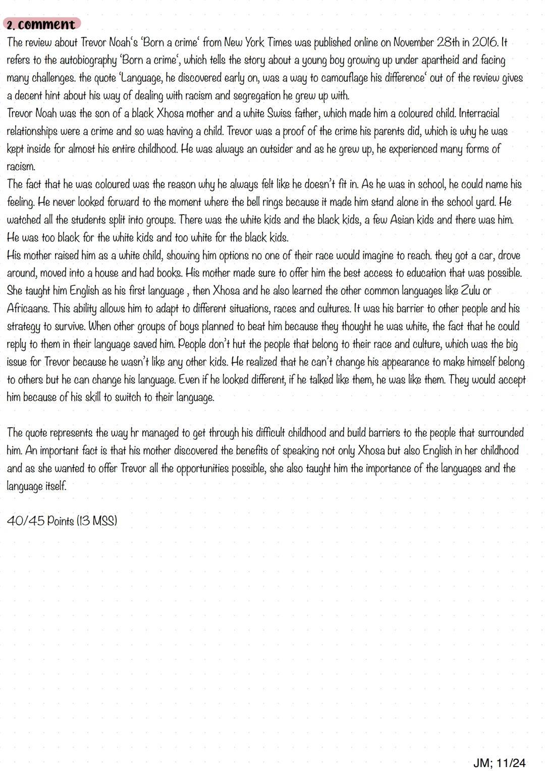 # Extract from the chapter Robert
1 "My father is a complete mystery. There are so many questions about his life that I still
2 cannot even