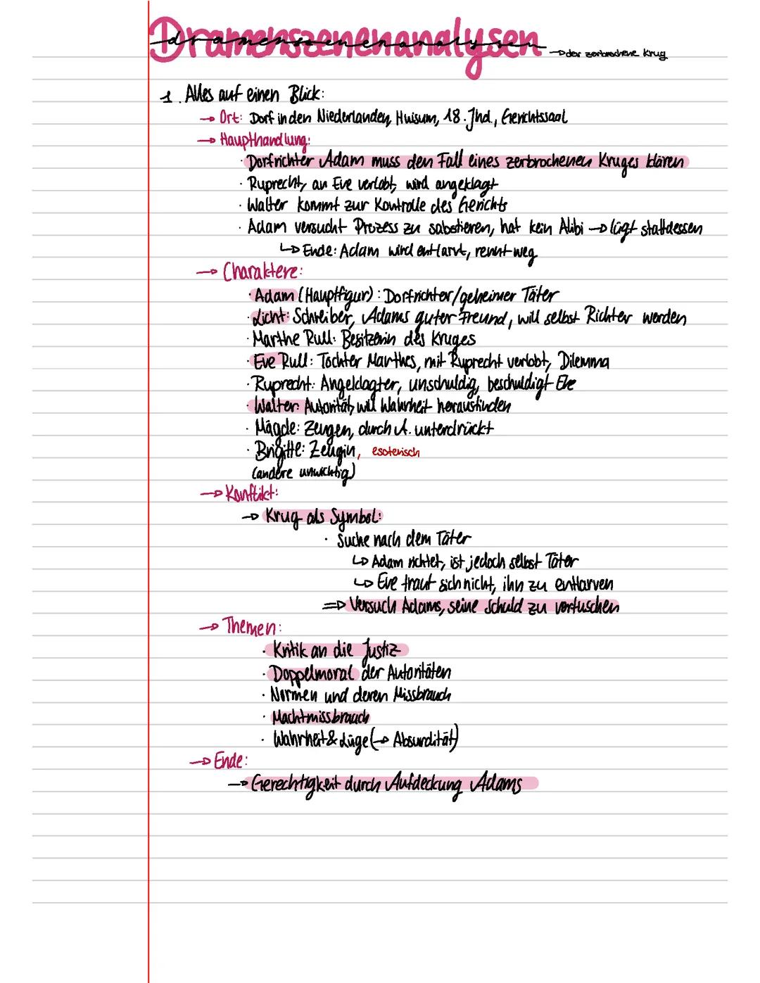 Der zerbrochene Krug - alles auf einen Blick