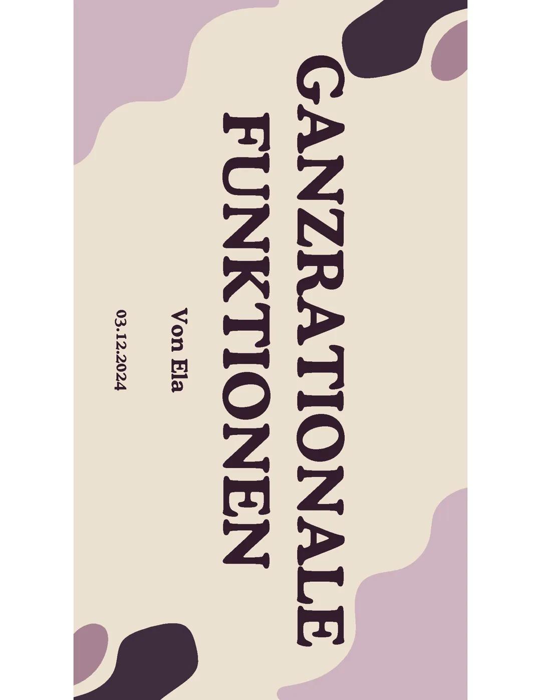 Ganzrationale Funktionen-Einstieg