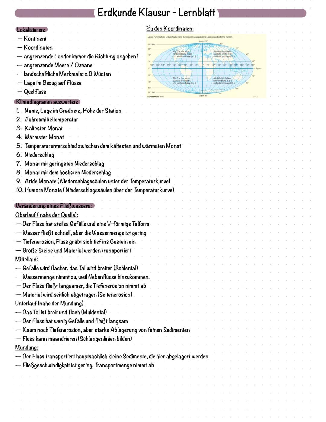 Erdkunde Klausur 11/1