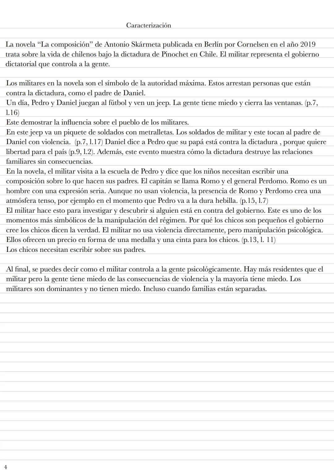 1
THE
Tiberiod
Soy
Romo de
general
Podeamo
La
composición
Daniel
La
Composición
Antonio Skármeta
Stacey Jane Giese Q2 Diario de lectura
1. R