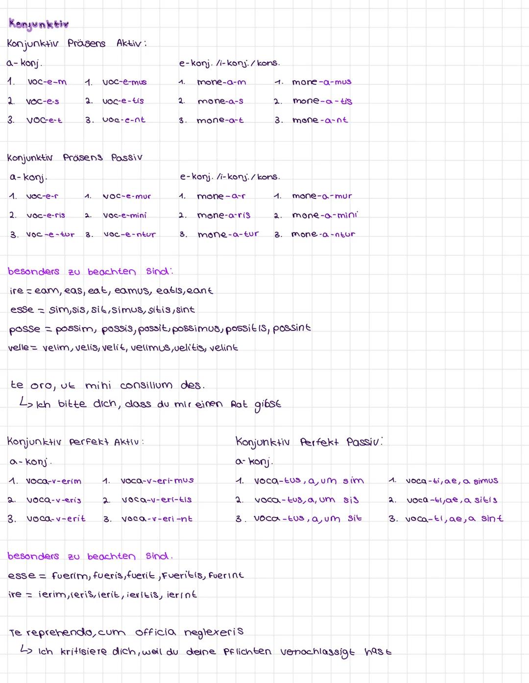 Konjunktiv Latein
