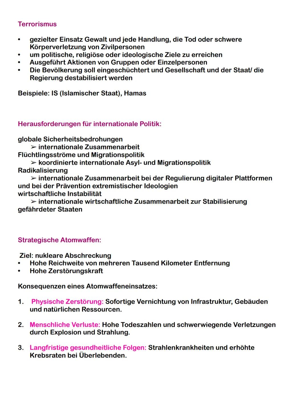 Positiver Frieden
Zustand sozialer Gerechtigkeit,
ökologisches Gleichgewicht,
keine Gewalt
Negativer Frieden
Abwesenheit von direkter
physi