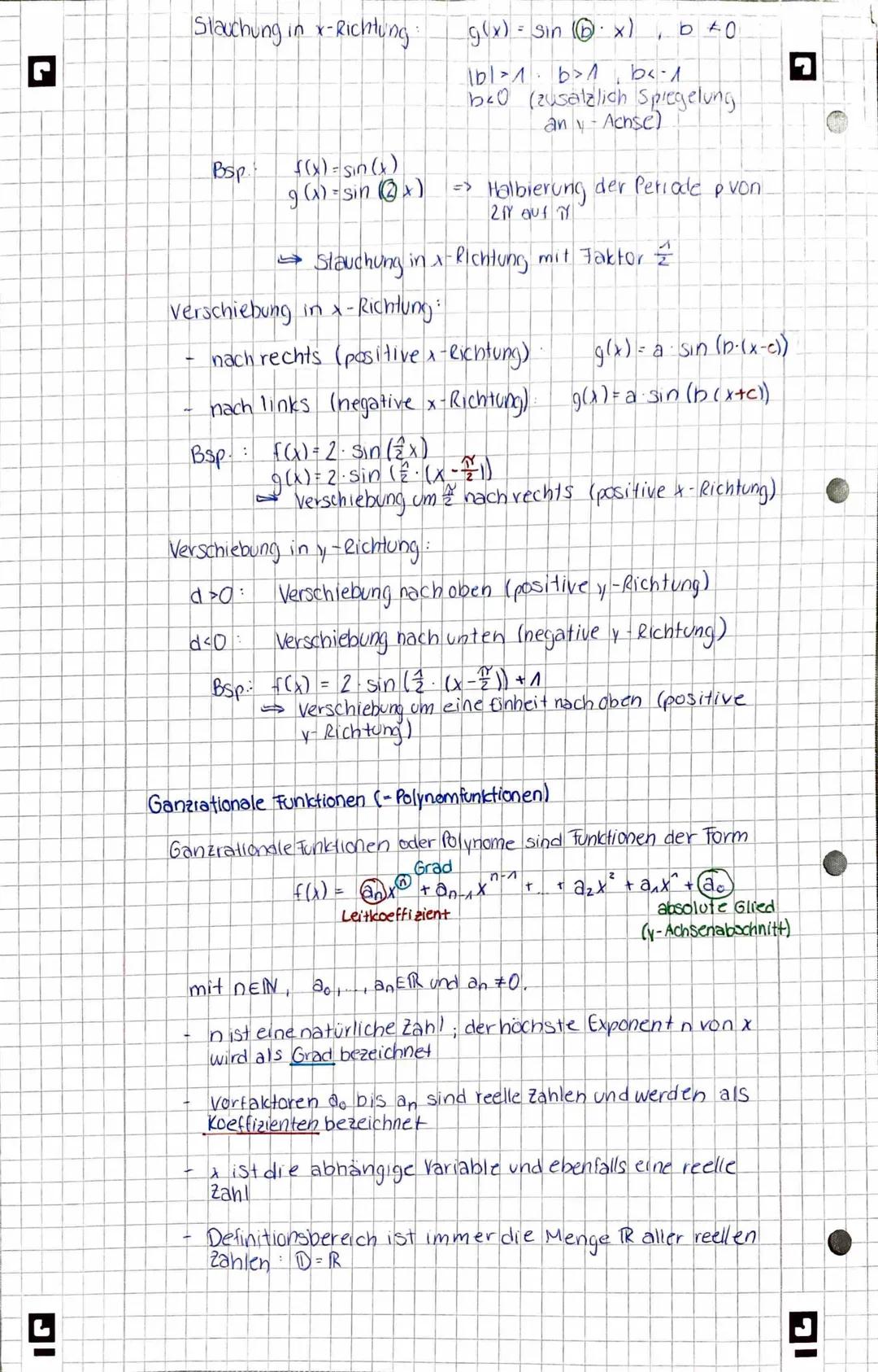 L
☑
Funktionen
Definition
Eine Funktion fist eine Zuordnung, die jedem
Element des Definitionsbereichs Df von f
genau ein Element f(x) des W