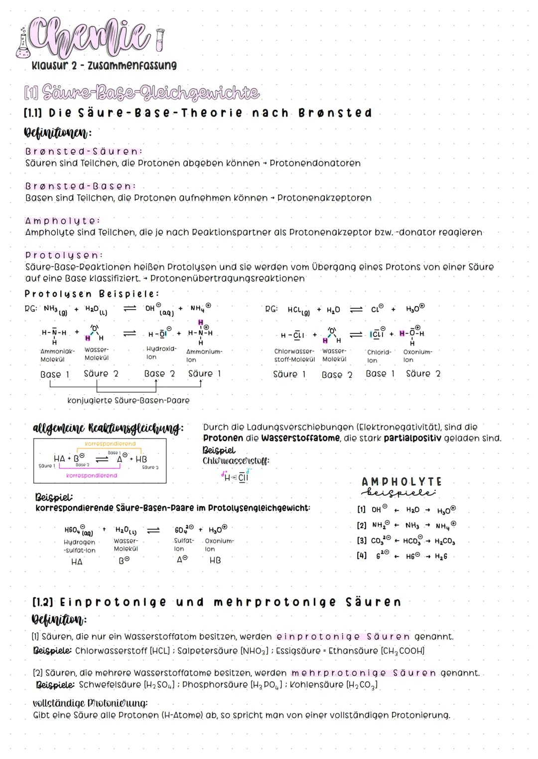 Säure-Base-Gleichgewichte, Naturstoffe – Seite 1