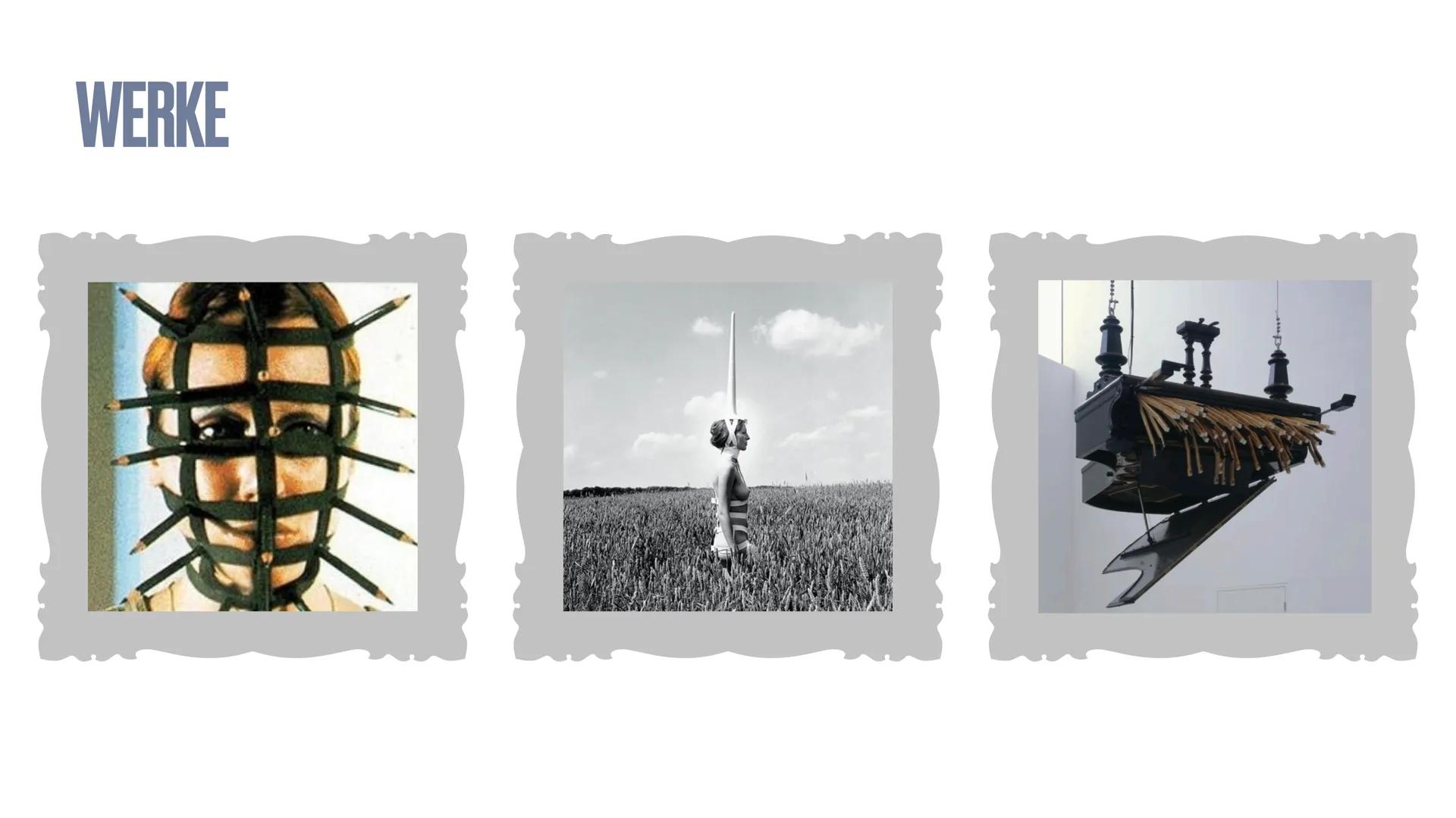 REBECCA HORN
ZOE & SOPHIE „Die sanfte Gefangene" (1978)
,,Memorial Promenade" (1990) INHALT
* Biografie
Historischer Hintergrund
*Themen, Mo