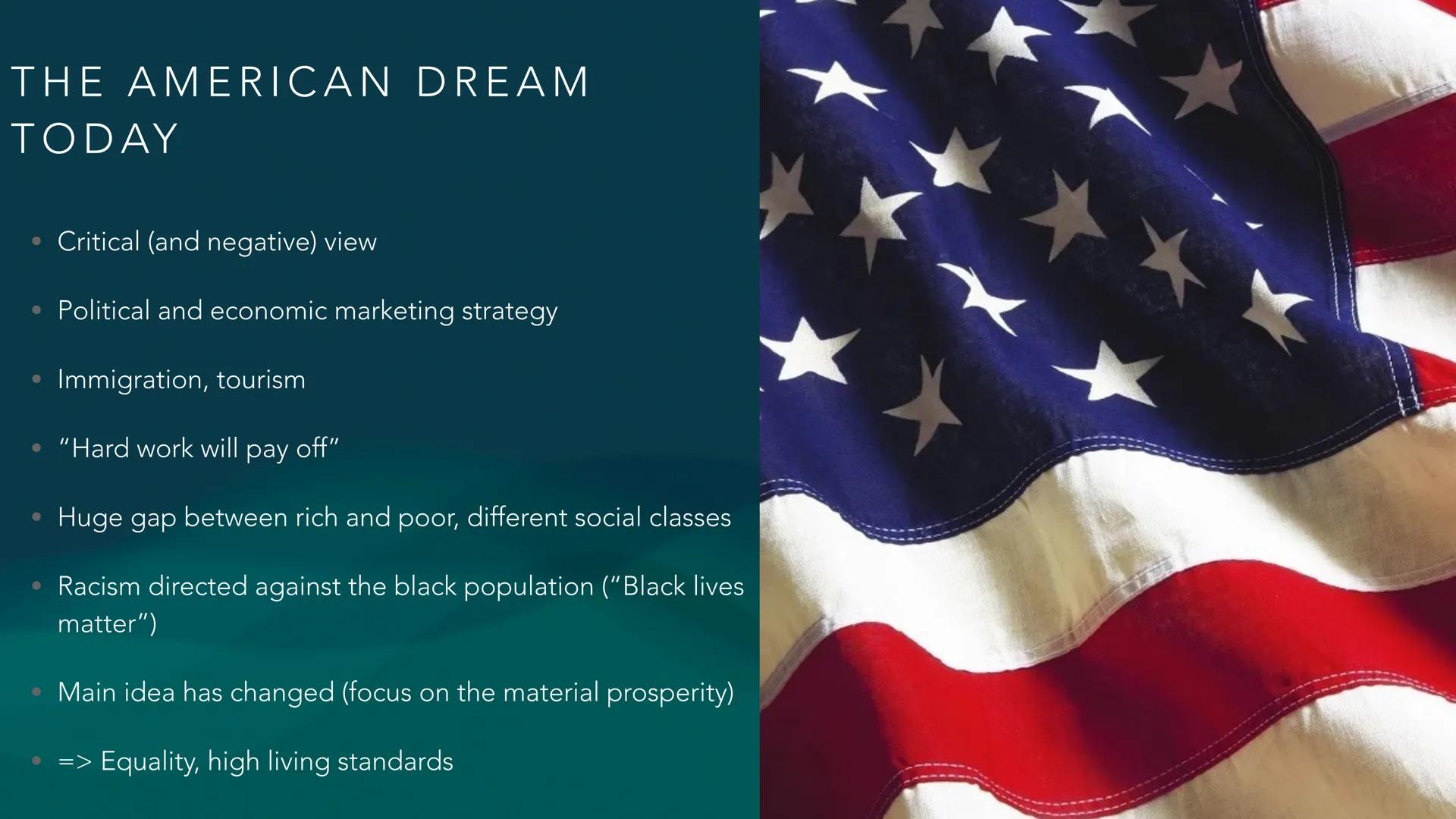 JOEY, TALIA & CHIARA
THE AMERICAN DREAM CONTENT
• What is the American Dream
• Historical background
• Declaration of Independence
• Ci