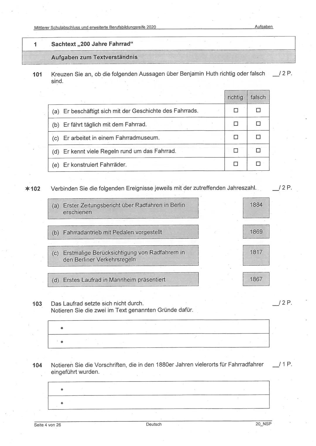 beBerlin
Senatsverwaltung für Bildung, Jugend und Familie
Schriftliche Prüfungsarbeit
zur erweiterten Berufsbildungsreife und
zum mittleren